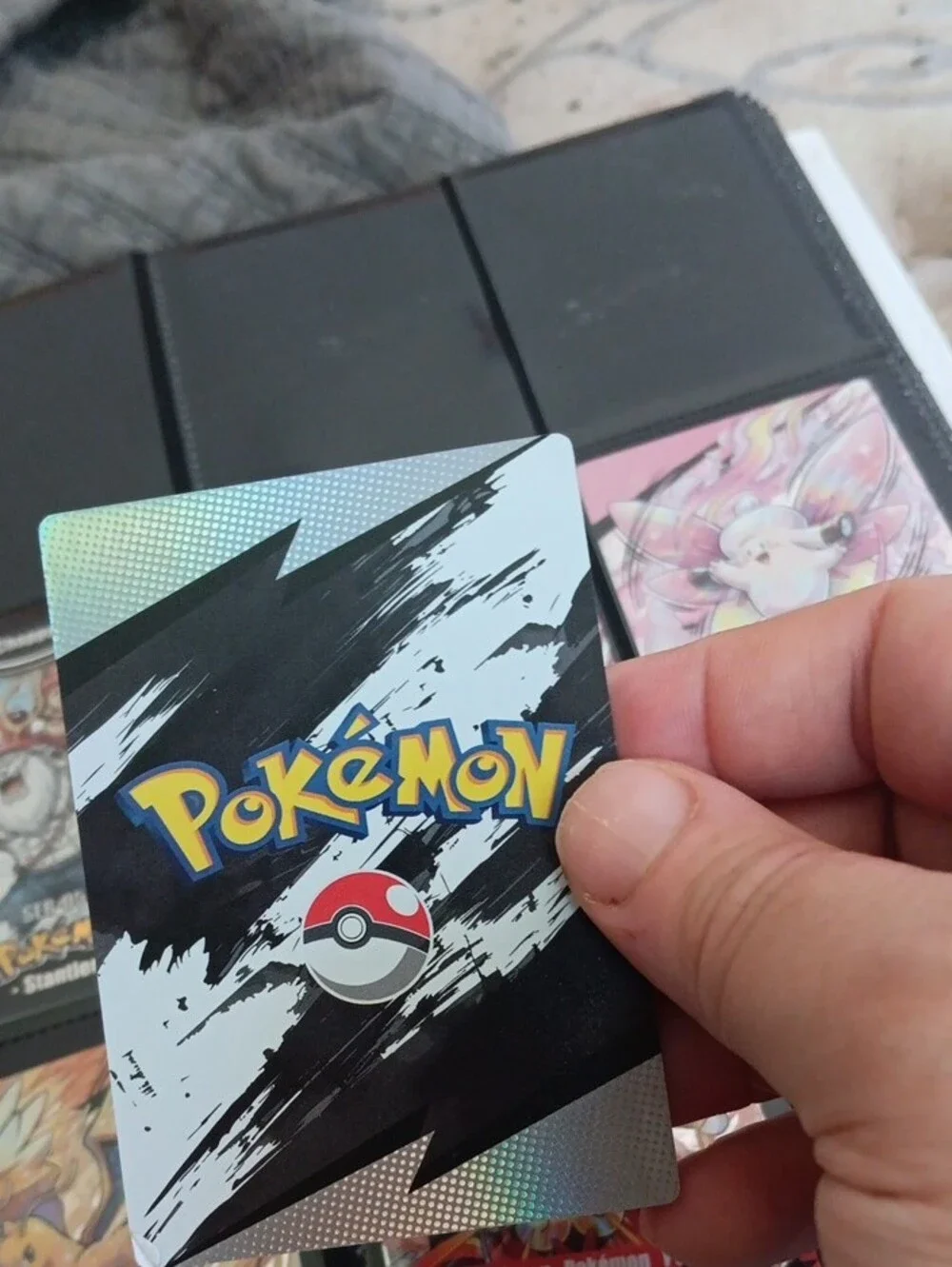 Pokemon Blue and Purple Holographic Shadow Beast Collector Card